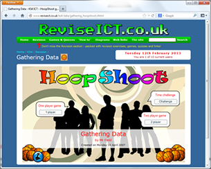 ICT quizzes and games site